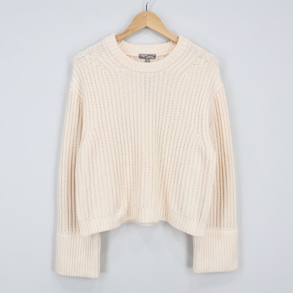 J. Crew Cream Crew Neck Sweater